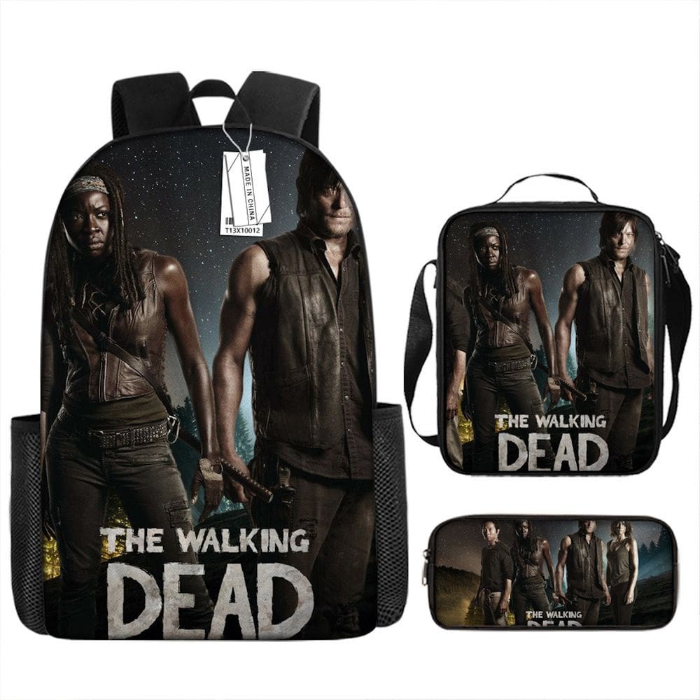 Conjunto de mochilas escolares Walkings Deads Ricks Grimes para crianças