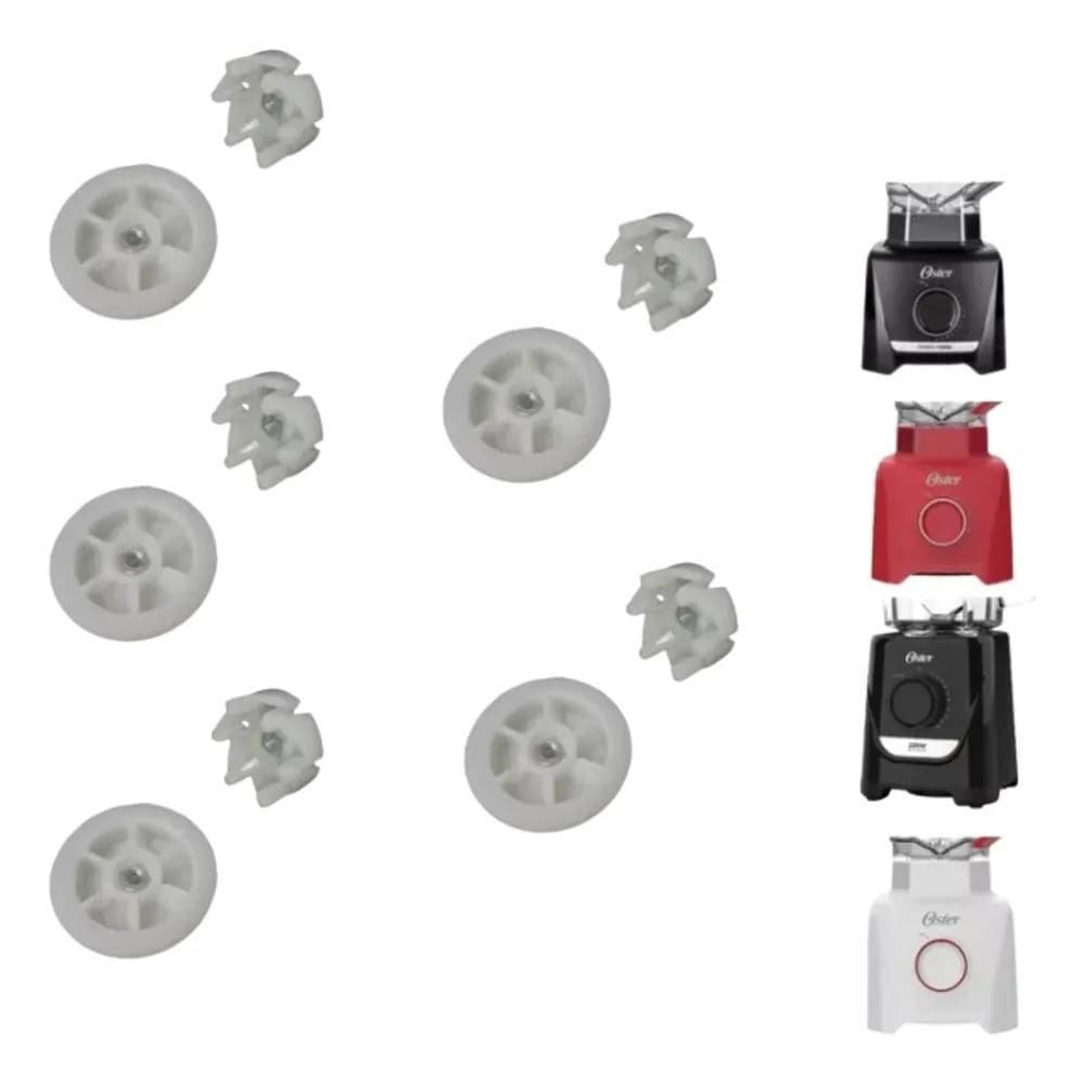 2X Kit 5 Arraste Copo E Motor Para Oster Oliq 610 Power 1400