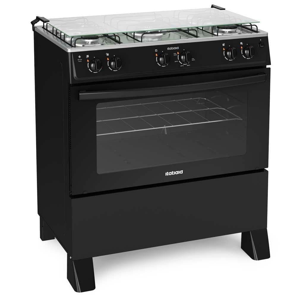 Fogão Star New 5 Bocas Preto Itatiaia Bivolt