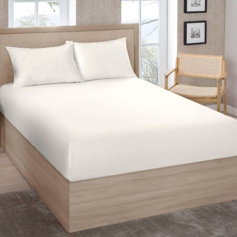 Lençol Casal Comfort 180 Fios 100% Algodão Creme