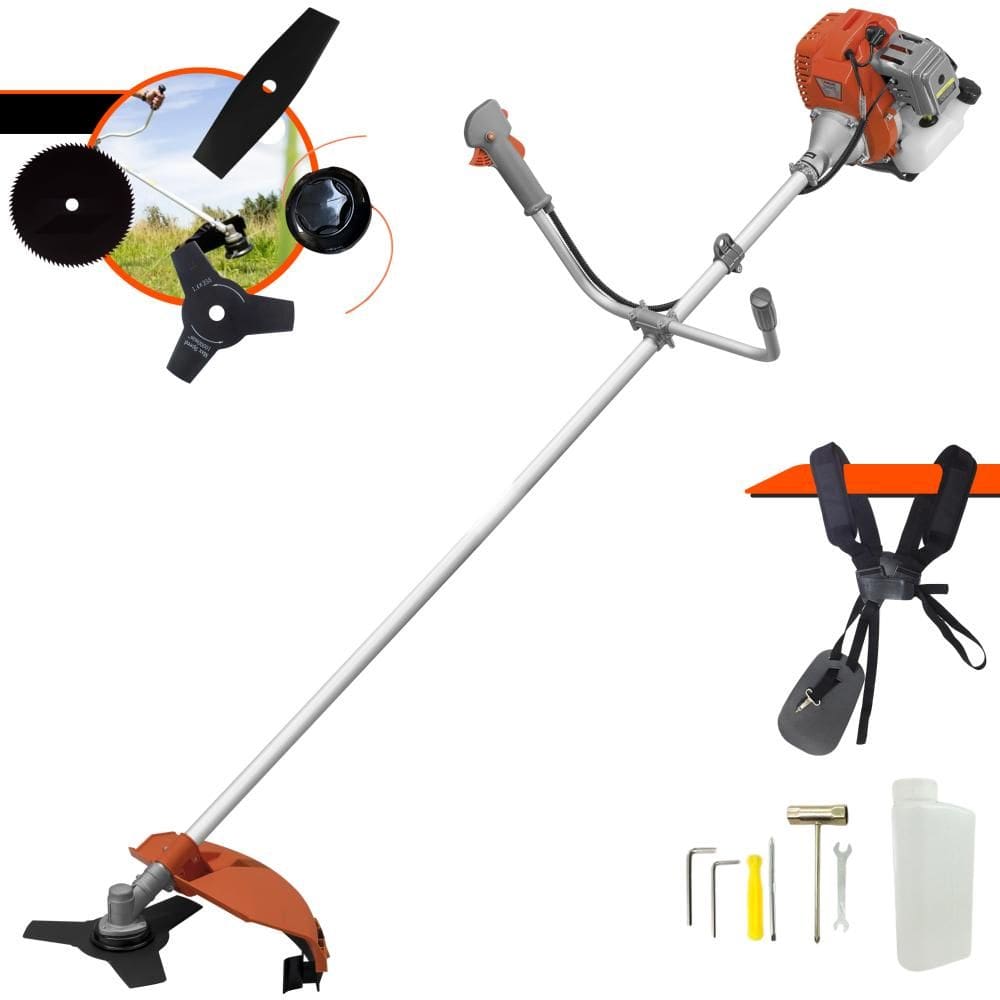 Roçadeira Aparador de Grama À Gasolina Tekna RL520ACG2 52cc 2HP 2T Completa Com Carretel de Nylon + Faca 2 Pontas + Faca 3 Pontas + Faca 80 Dentes