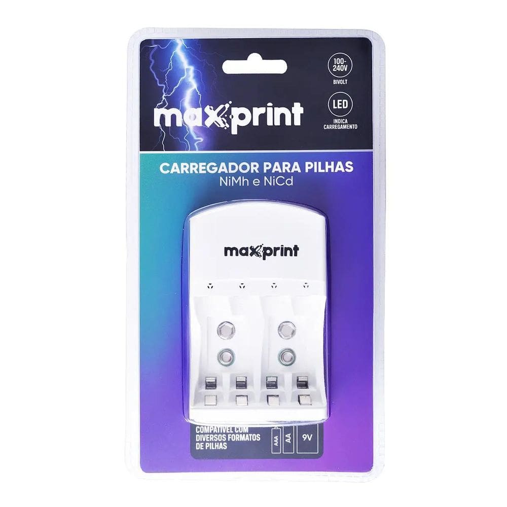 Carregador Para Pilha E Bateria Recarregavel Rm-38