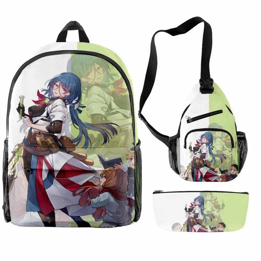 Conjunto escolar Honkais Stars Rails Natashas para crianças, 3 unidades