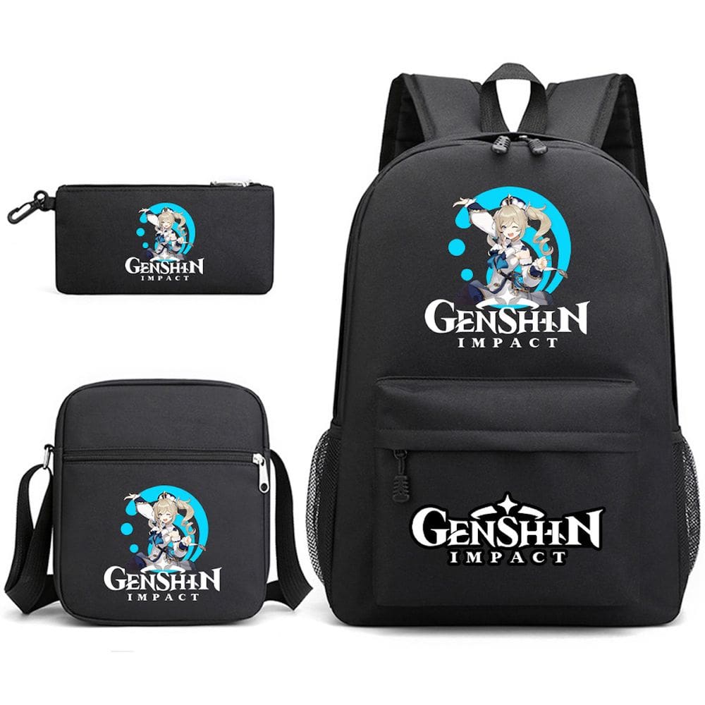 Conjunto de mochilas Genshins Impacts Jeans Gunnhildrs Cartoon Kids