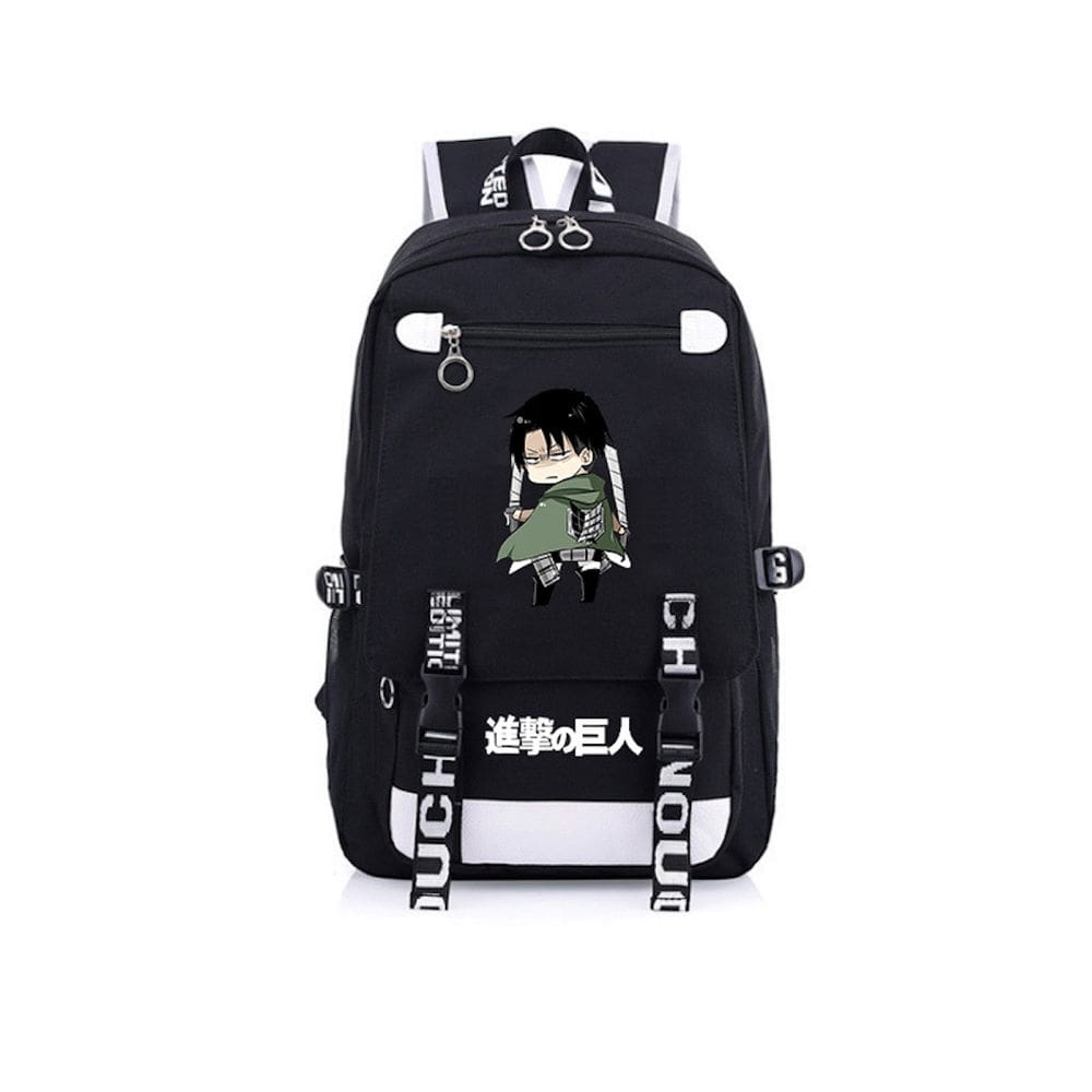 Mochila Attacks on Titans Levis Ackermans Cartoon Kids