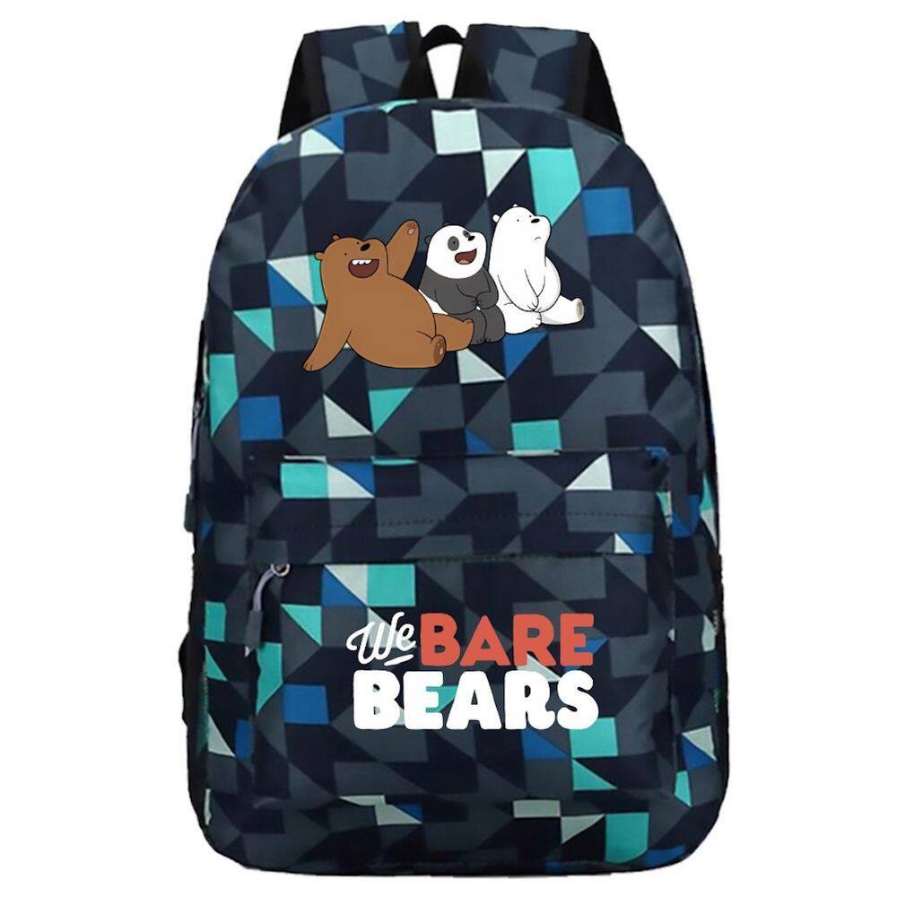 Mochila escolar We Bare Bears Cartoon Kids Canvas 45x31x12cm