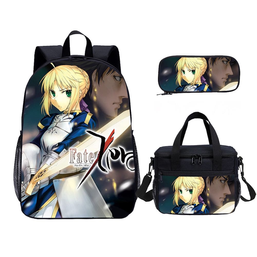 Conjunto de mochilas escolares Fates 3 peças com bolsa de ombro e lápis