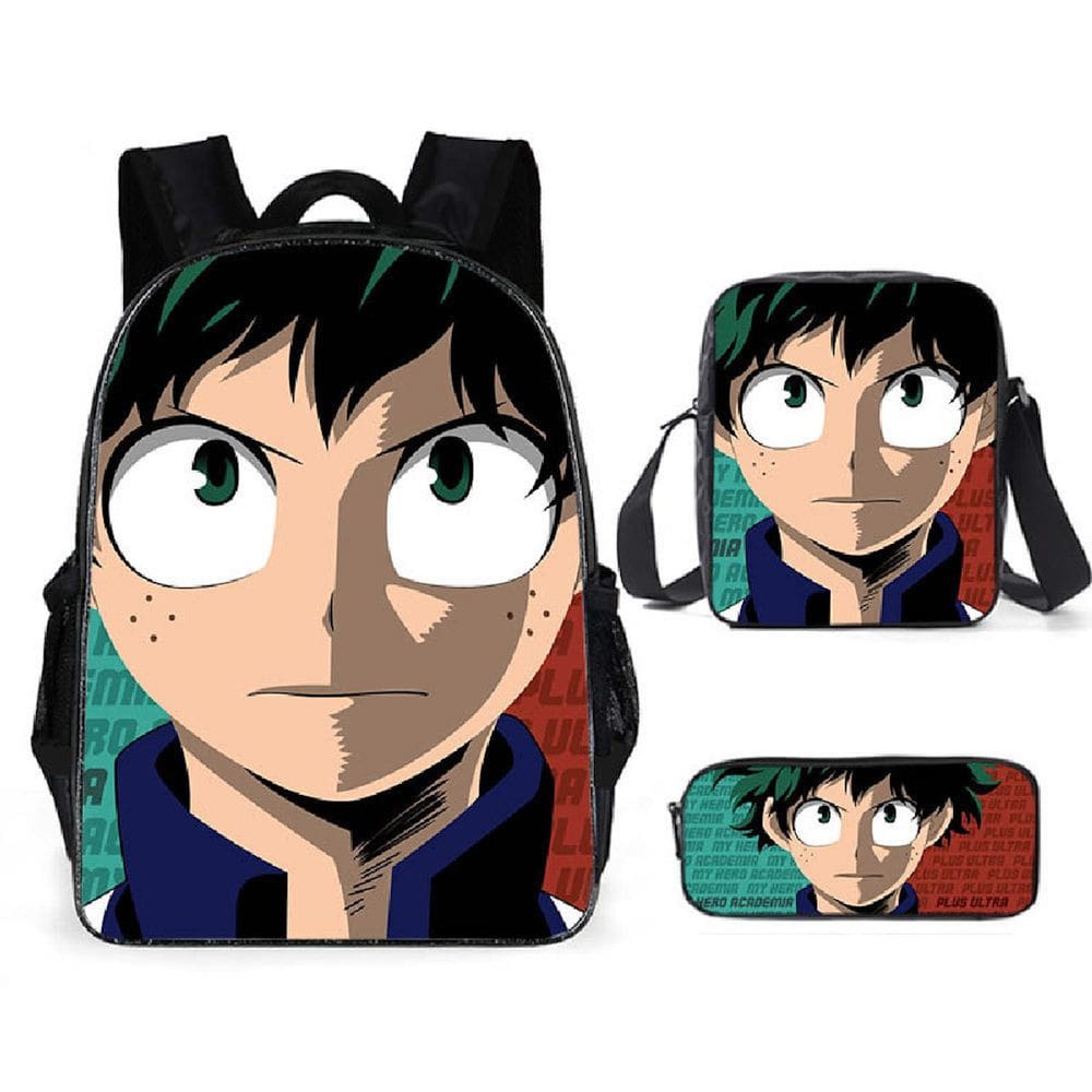 Conjunto de mochilas My Heros Academias Midoriyas Izukus para crianças