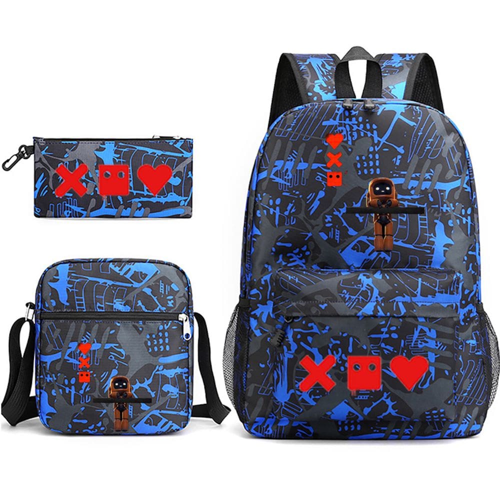 Conjunto de mochilas Loves Deaths Robots Cartoon Kids Nylon, 3 unidades