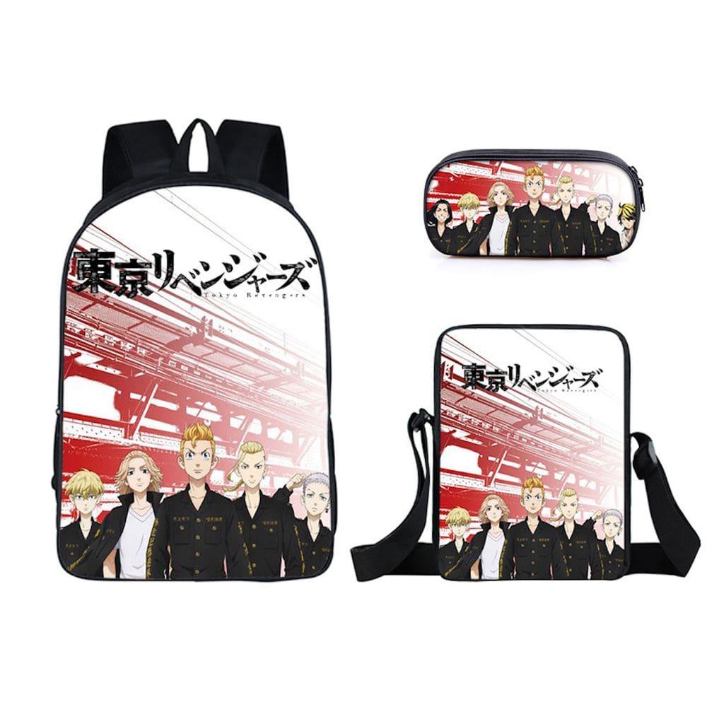 Conjunto de mochilas escolares Tokyos Revs Engers Mikeys Cartoon Kids