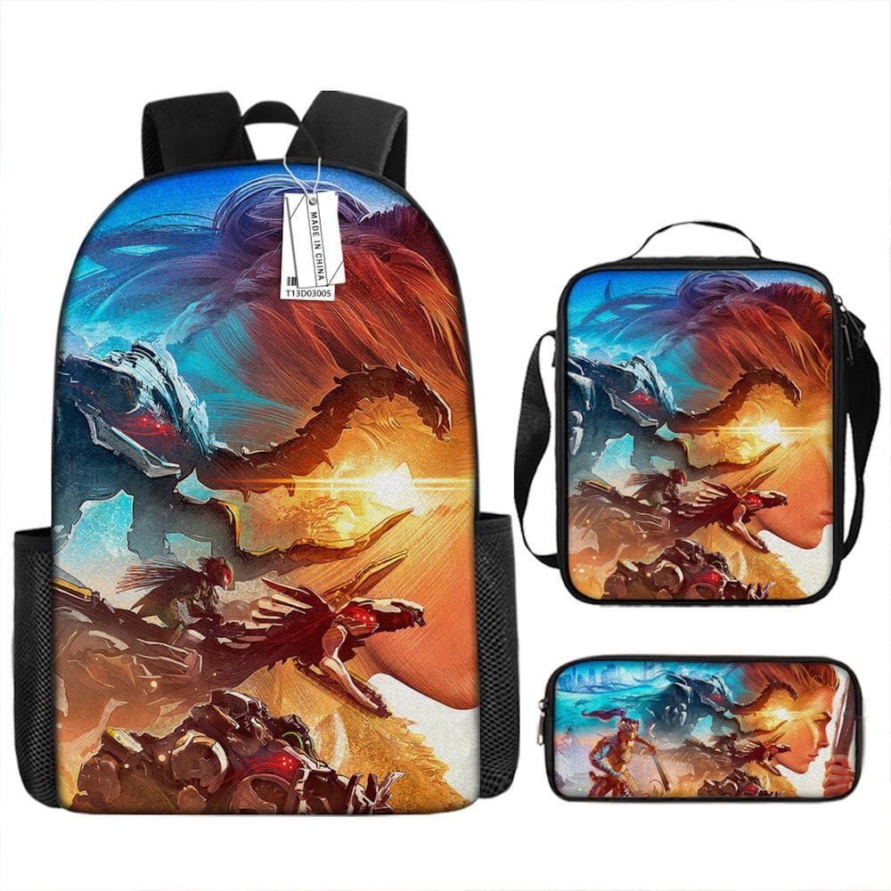 Conjunto de mochilas Hori-zons For-biddens Cartoon Kids School, 3 unidades