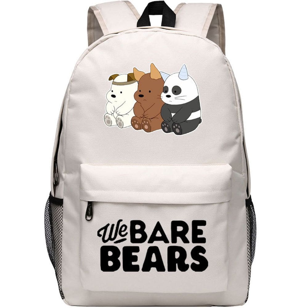 Mochila escolar We Bare Bears Cartoon Kids Oxford 30x18x45cm