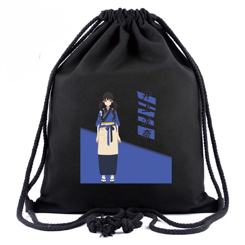 Mochila com cordão Anime Lycoris Recoils para academia ou escola