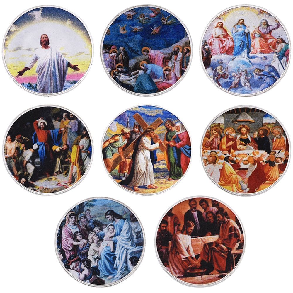 Coleção de moedas Bible Anime 8 unidades/lote de moeda comemorativa