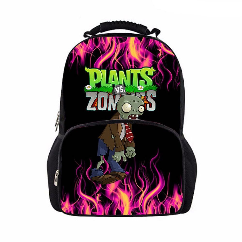 Mochila Anime School Bag Plants Zombies Kids 35x19x48cm