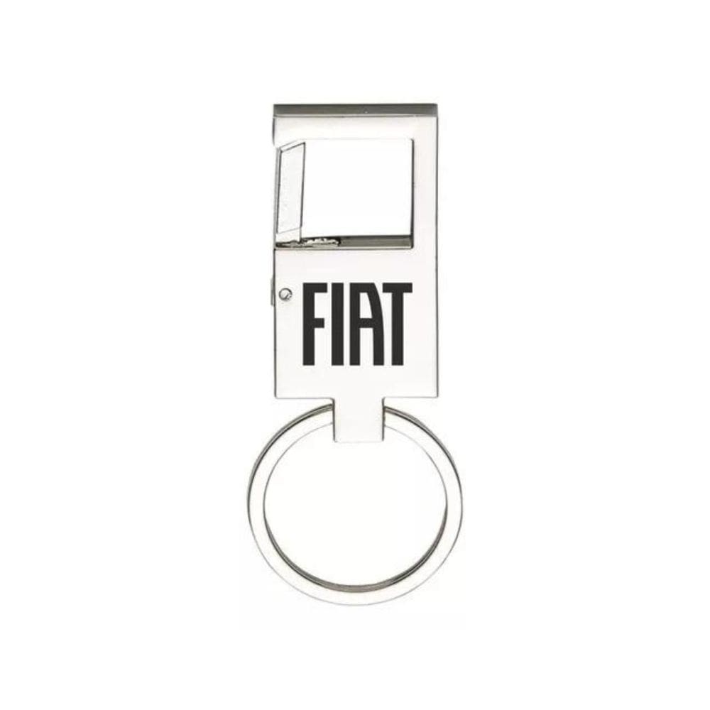 Chaveiro Para Fiat Mosquetão Metal Espelhado - E
