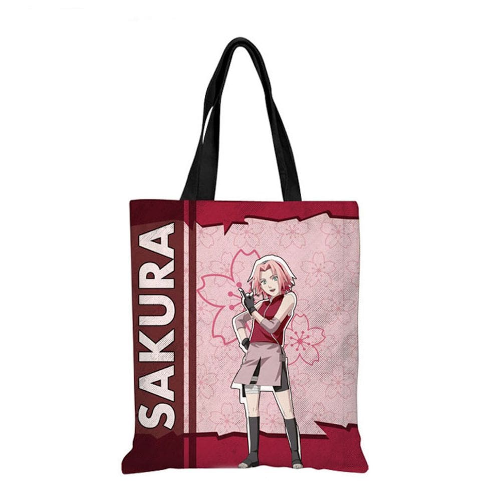 Sacola de lona Haruno Sakura Anime Fans Gift Ombro