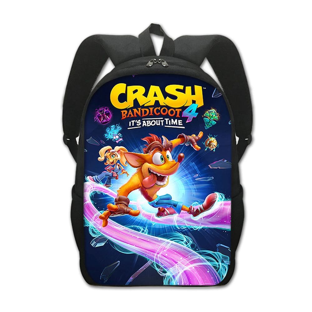 Mochila escolar Crash Bandicoot Anime para crianças
