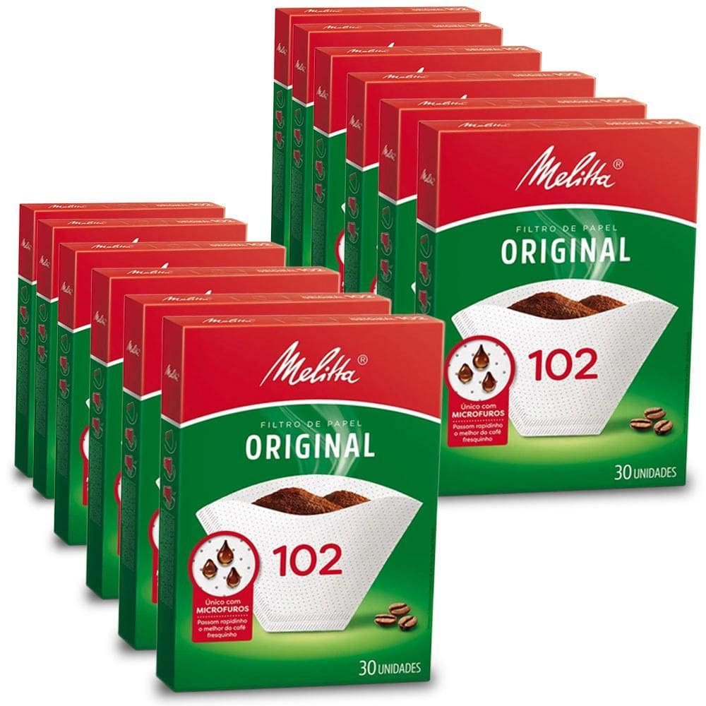 Filtro De Papel Melitta 102 Kit 12 Caixas