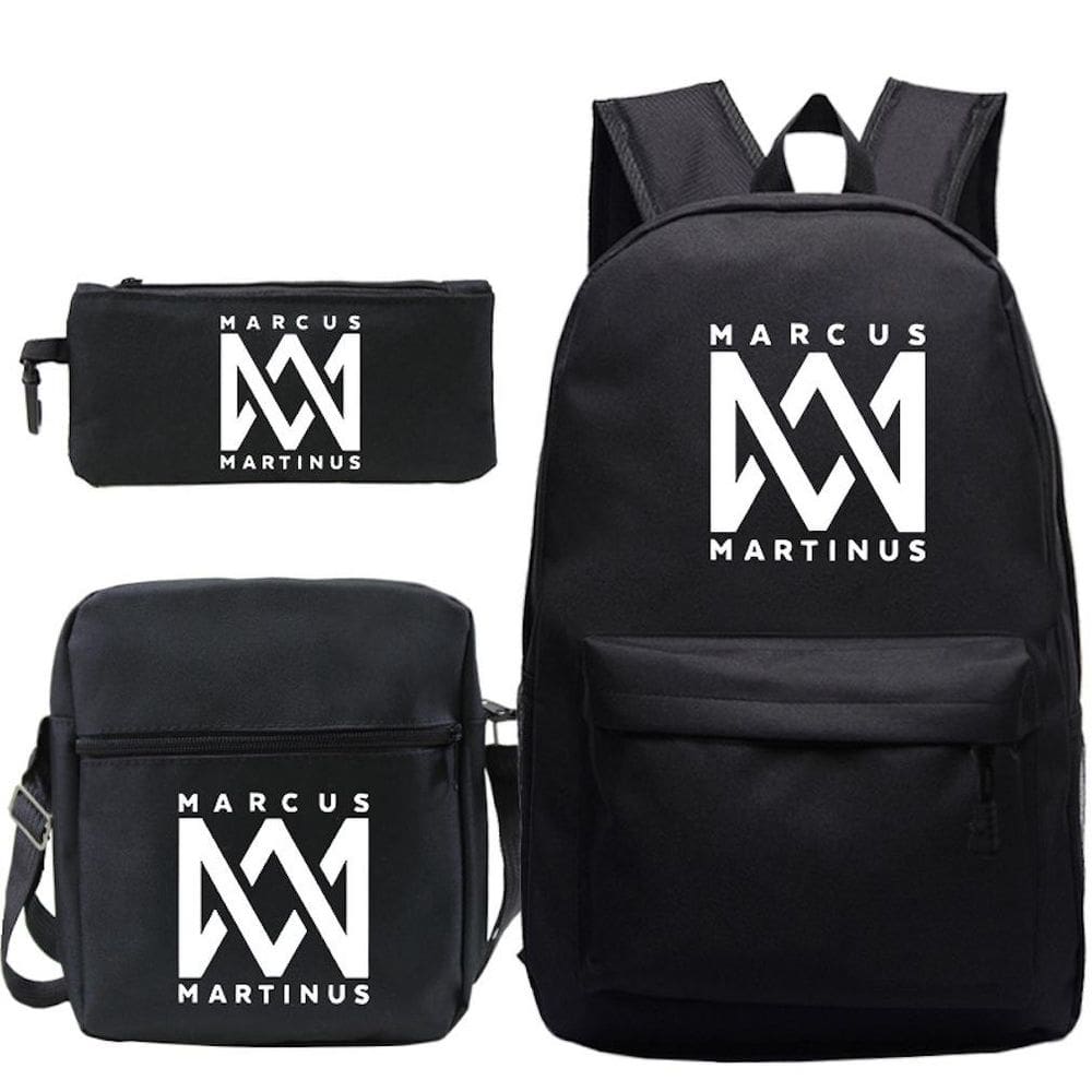 Conjunto de mochilas Marcus Martinus, mochila escolar impressa em anime