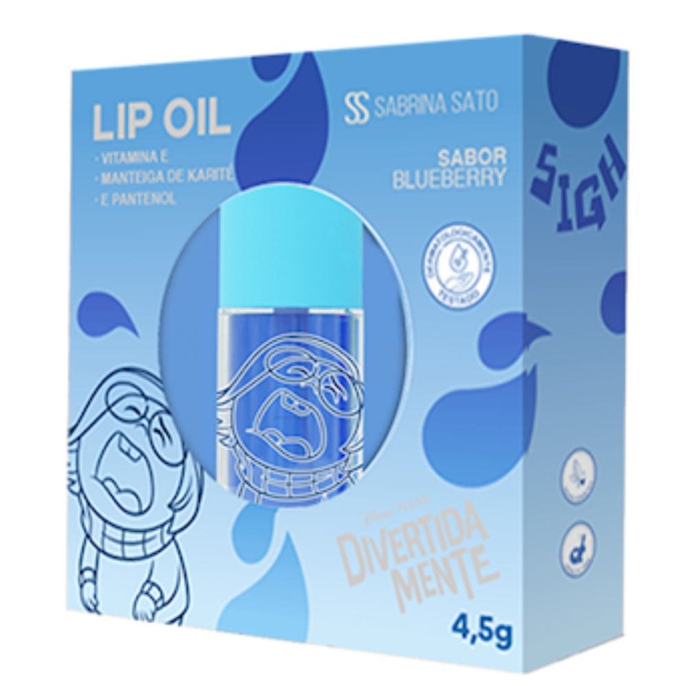 Lip Oil Creative House Divertidamente Tristeza Blueberry 4,5g