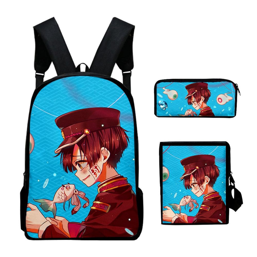 Conjunto de mochilas Toiletbounds Hanako Kunskids C para crianças, 3 unidades