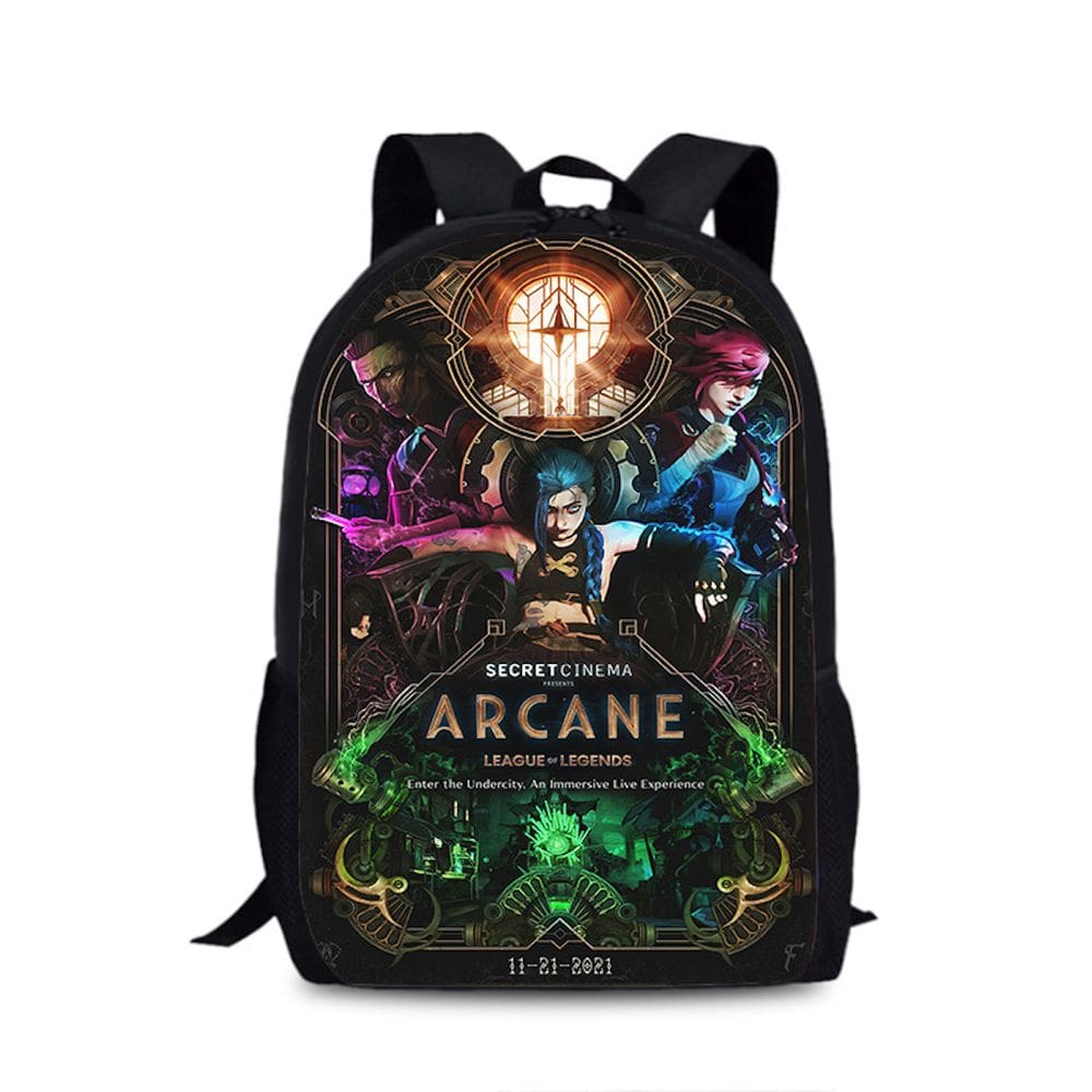 Mochila escolar Arcanes Jinxs para crianças em tecido Oxford