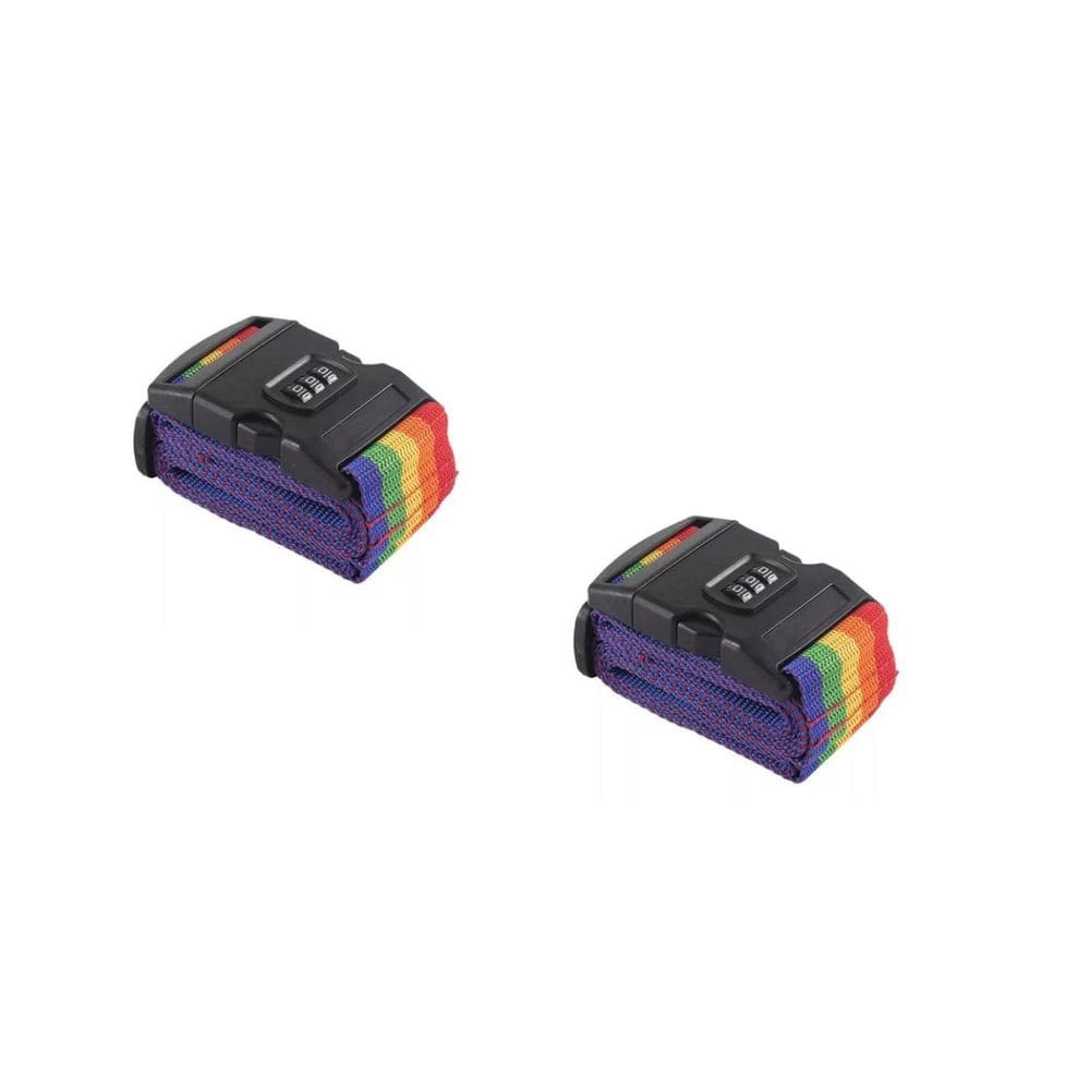 Kit 2 Fitas Cinta Ajustavel Faixa Mala De Viagem Com Segredo