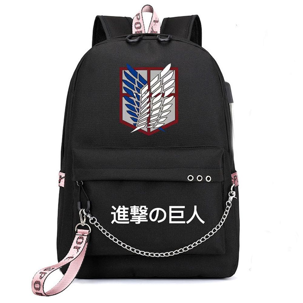 Mochila escolar Attack On Titan Anime para crianças de poliéster