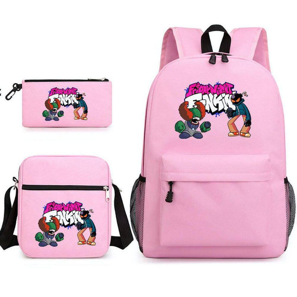 Conjunto de mochilas Black Fridays Nights Anime School Mochila para crianças
