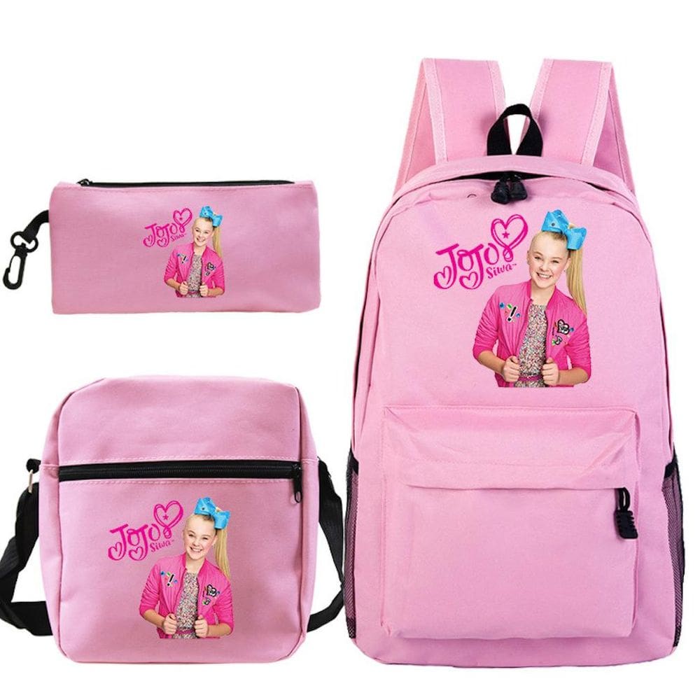 Conjunto de mochilas escolares Jojos Siwas, mochila com bolsa mensageiro
