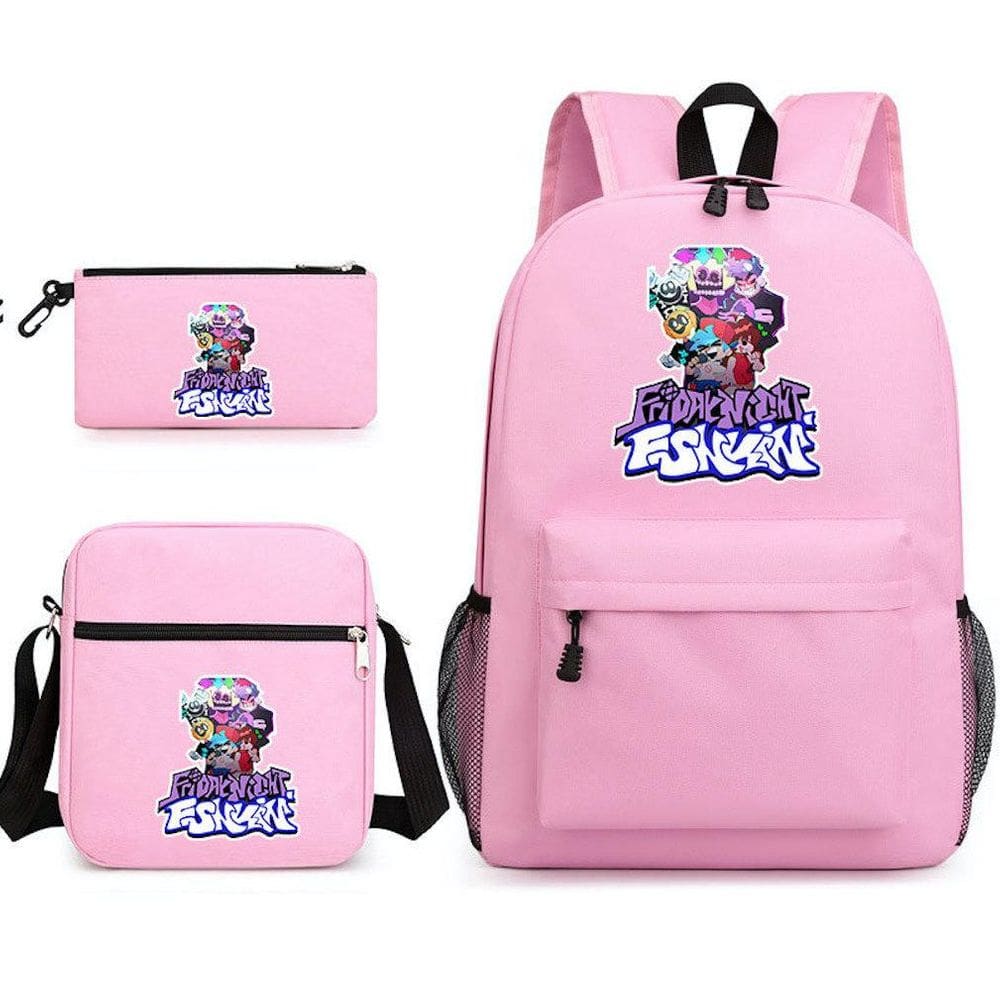 Conjunto de mochilas Black Fridays Nights Satchel Anime para crianças