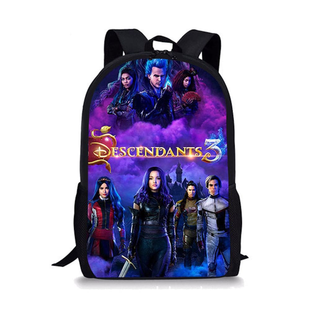 Mochila Descendants Mal`s Cartoon Kids Nylon 28x13x44cm