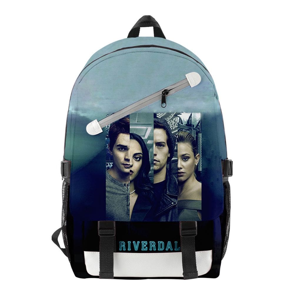 Mochila Riverdales Cartoon Kids School Terylene 28x18x45cm