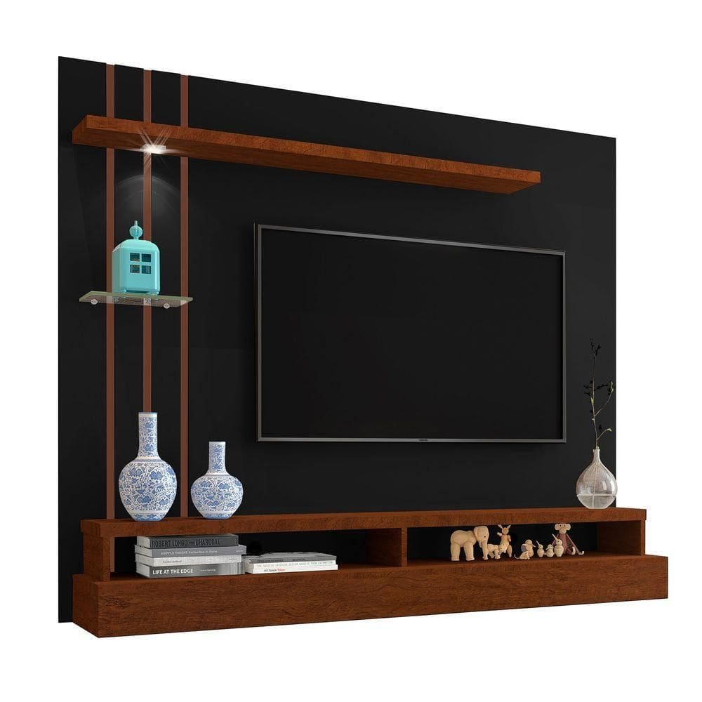 Painel Para Tv De Até 55 Suspenso éden Preto/canela