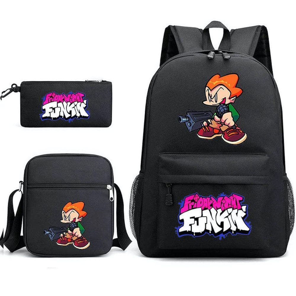 Conjunto de mochilas Black Fridays Nights Anime para crianças