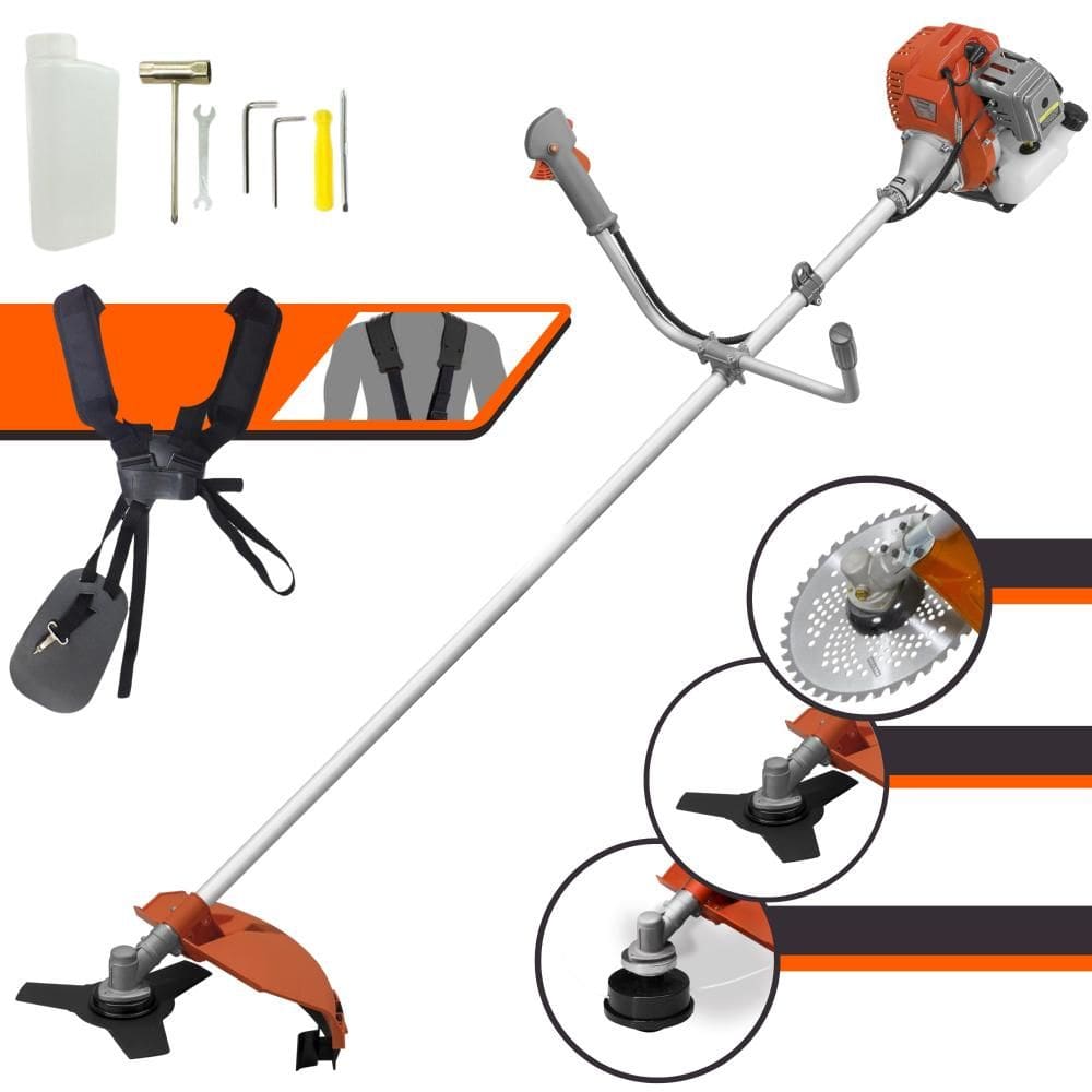 Roçadeira Podador de Grama RL520AC-G2 Tekna À Gasolina 2 Tempos 52cc 2HP Alta Rotação Completo Com Carretel Nylon + Faca 3 Pontas + Faca 40 Dentes