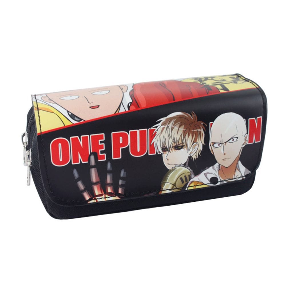 Bolsa de lápis, carteira, bolsa de lápis, anime de desenho animado One Punch Man