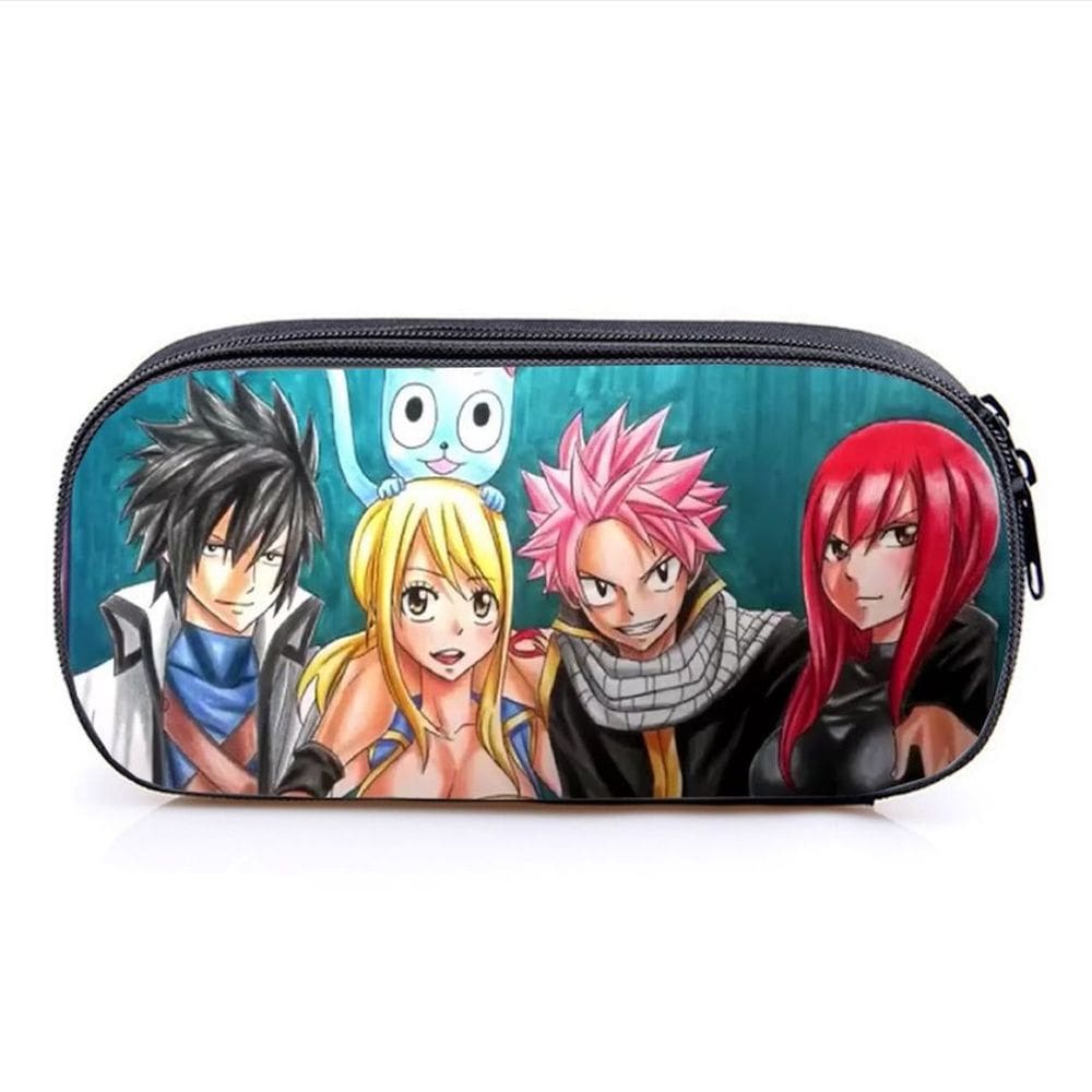 Estojo de lápis Fairys Tails de dupla camada de desenho animado