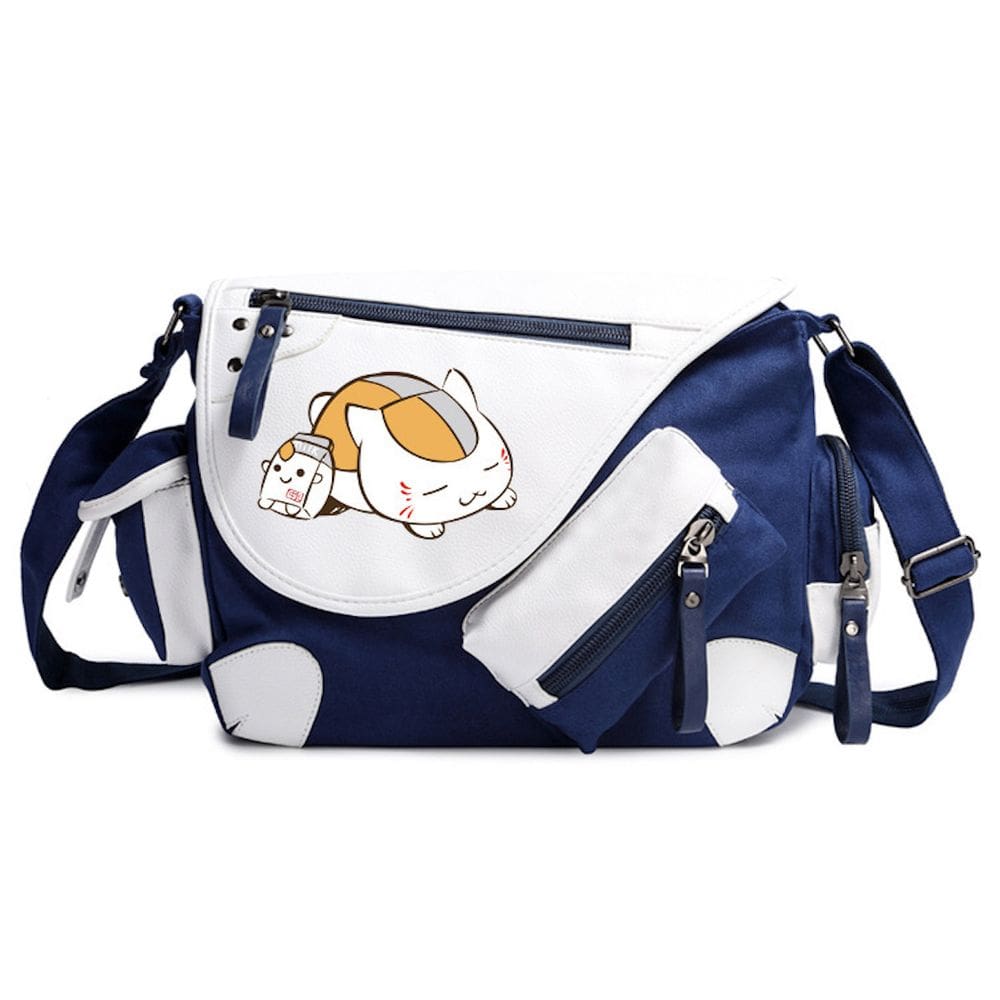 Bolsa de ombro Anime Natsume`s Friends Book Cat para mulheres