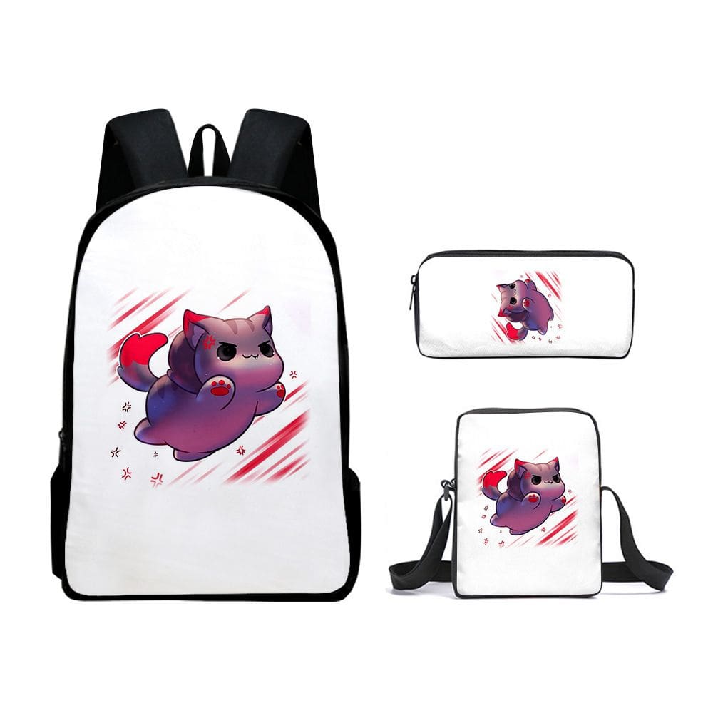 Conjunto de mochilas escolares Aphmaus Anime para crianças, 3 unidades/lote