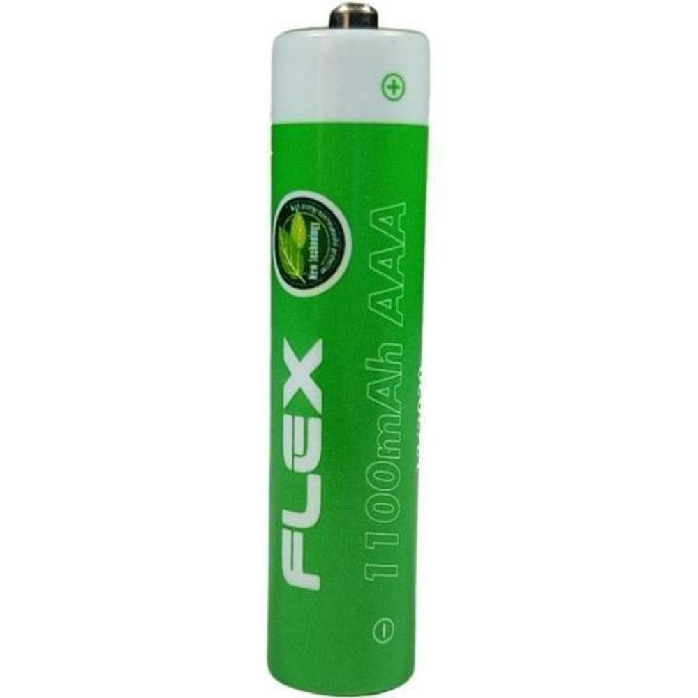 Pilha Recarregável Aaa 1.2V 1100Mah C/4 Pilhas Flex