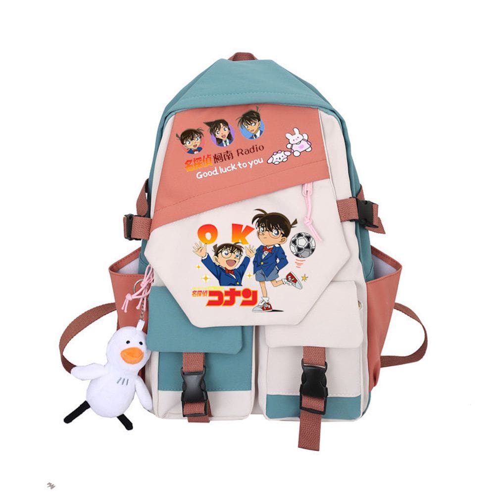 Mochila Detetives Conans Edogawas Cartoon Kids School