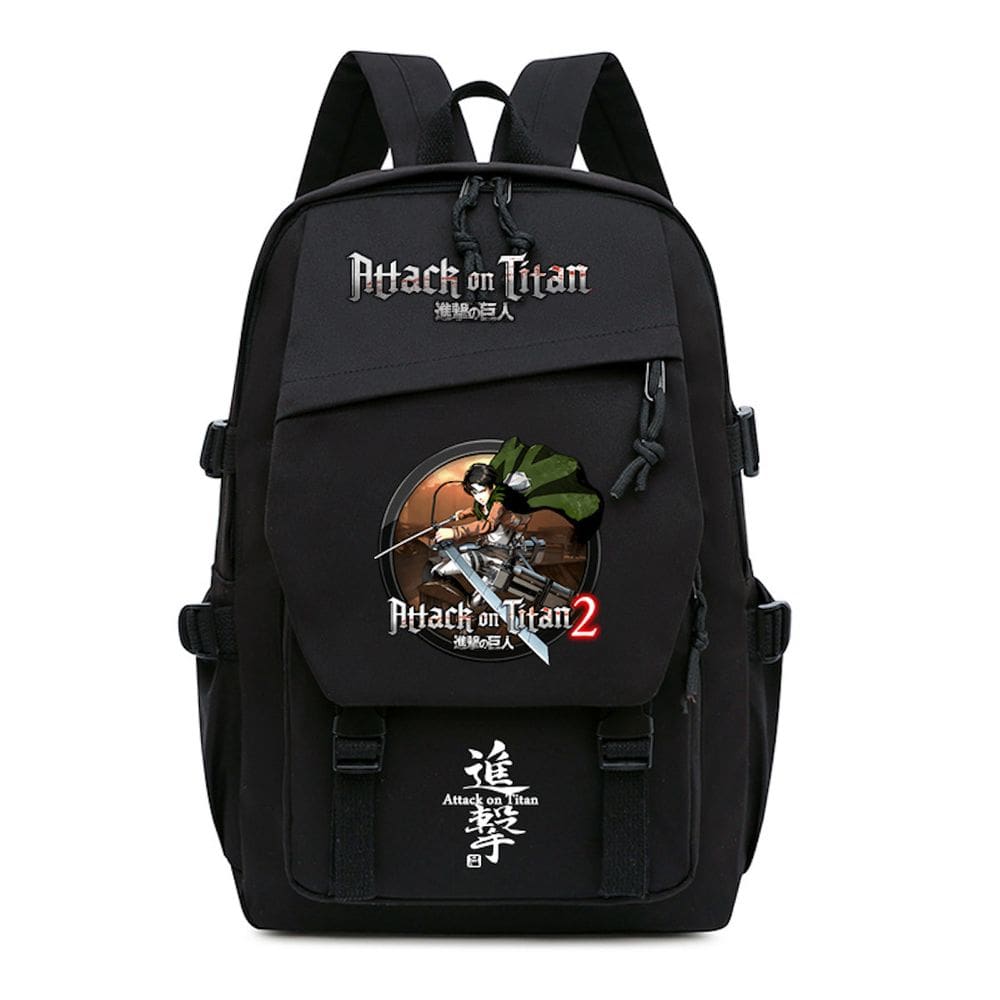 Mochila Attacks on Titans Levis Ackermans Cartoon Kids