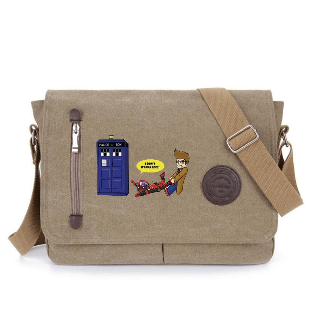 Bolsa Messenger Bolsa de ombro de lona Doctors Whos Anime