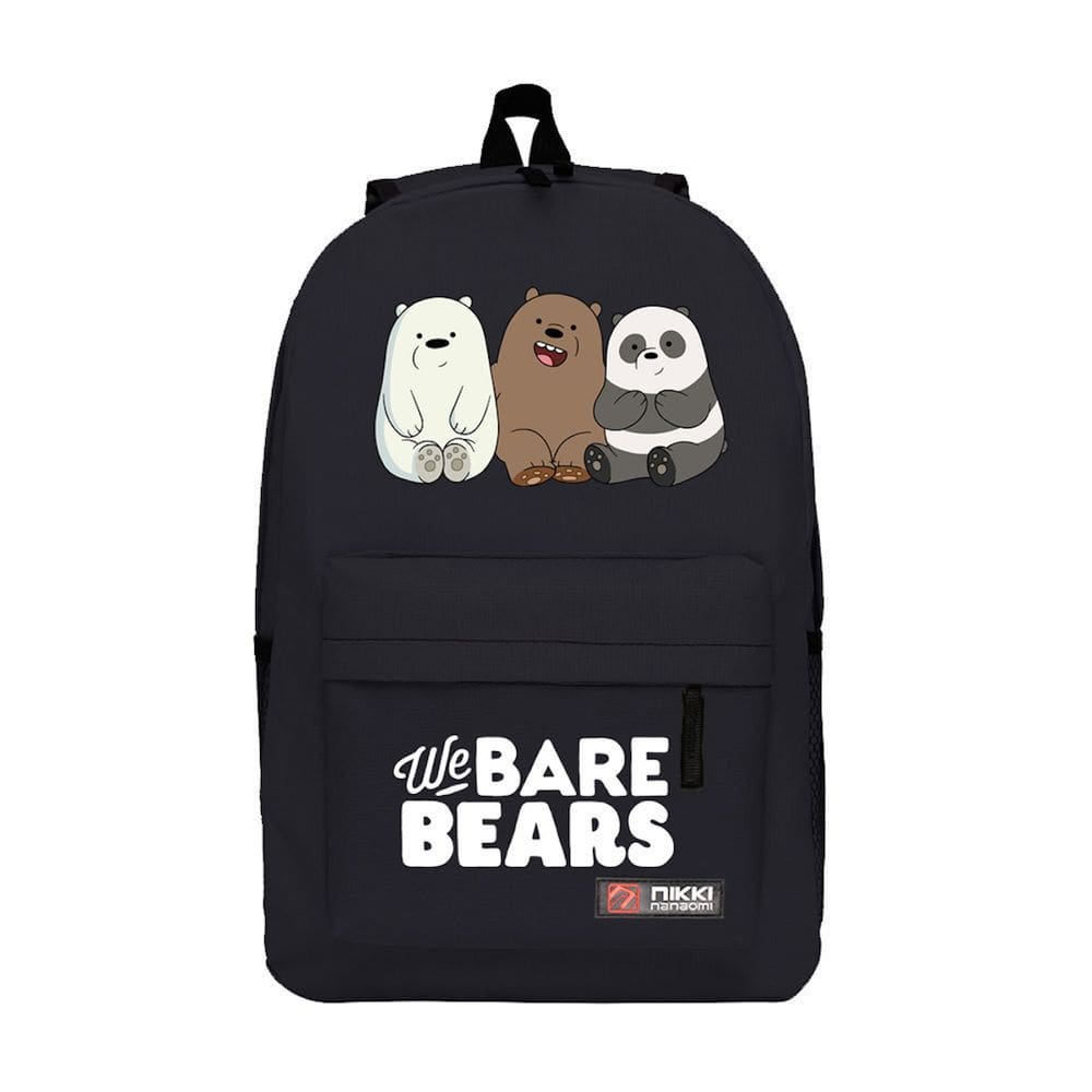 Mochila escolar We Bare Bears Cartoon Kids Canvas 45x31x12cm