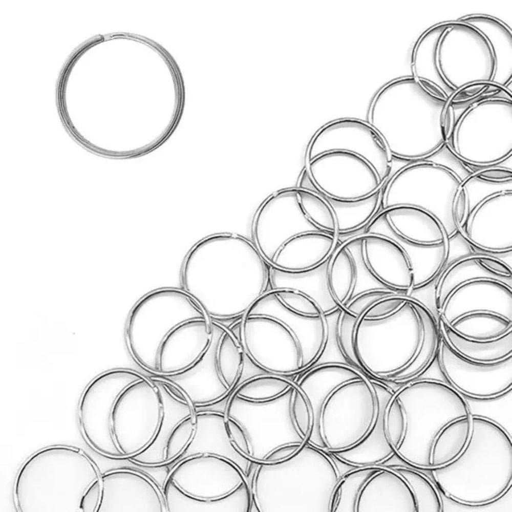 Argola Para Chaveiro 2.5Cm Níquel Com 100 Peças
