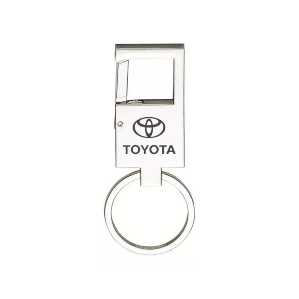Chaveiro Para Toyota Corolla Metal Espelhado Mosquetão - E