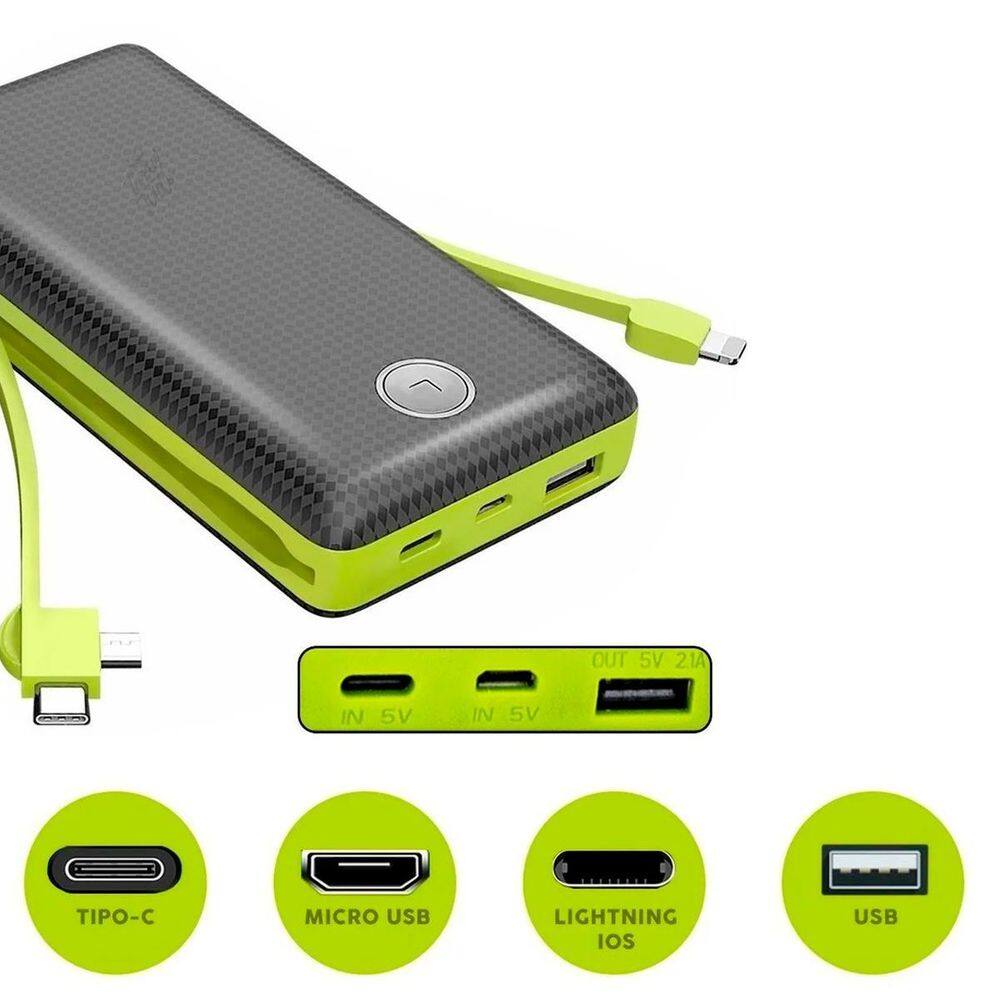 Carregador Powerbank 20000Mah Portátil Usb Externa