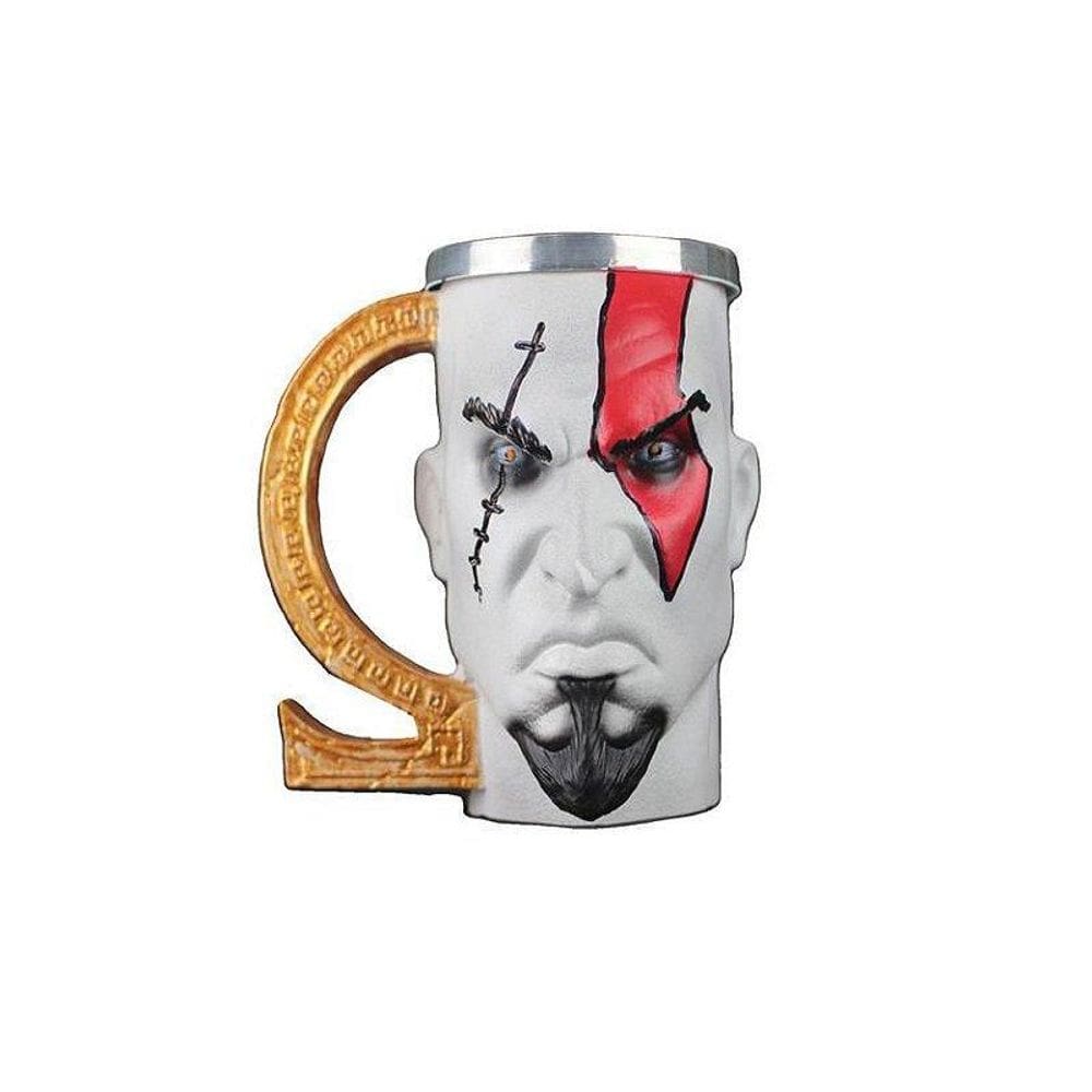 Caneca Decorativa 3D Kratos God Of War Resina Oficial